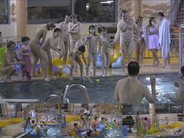 FKK video - Nudists in Germany in the pool HD