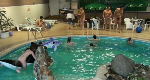 FKK video - Pool nudists in Europe